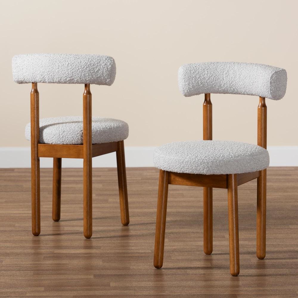 Walnut Brown Finished Wood 2-Piece Dining Chair Set. Picture 17