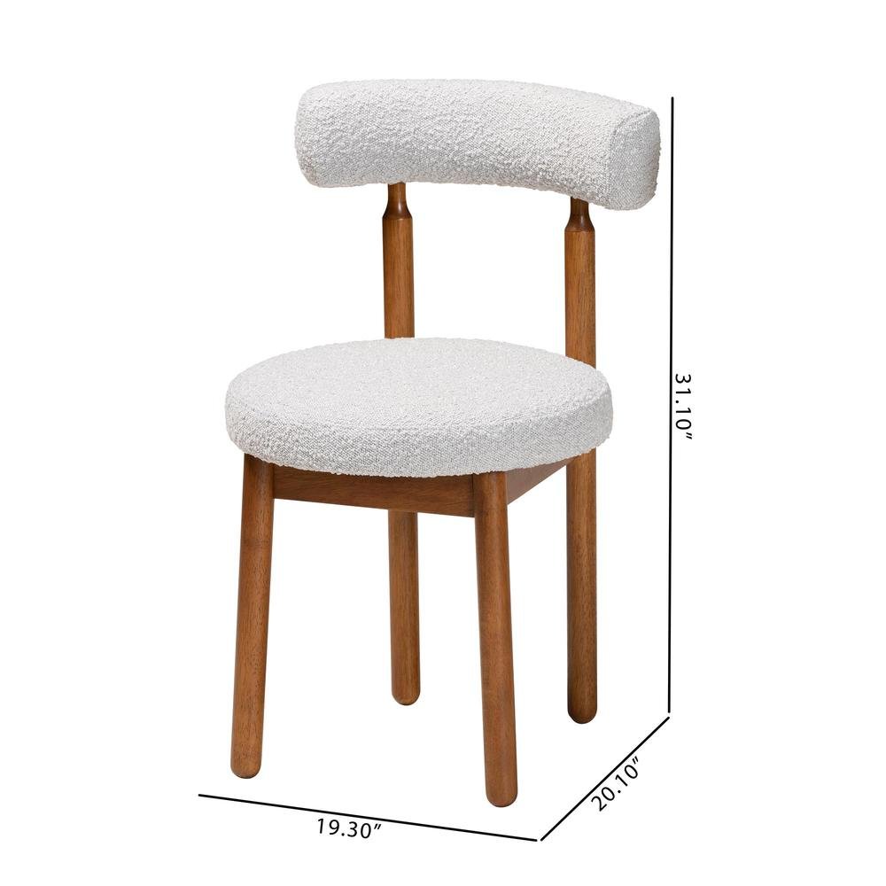 Walnut Brown Finished Wood 2-Piece Dining Chair Set. Picture 18