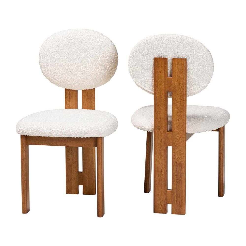 Walnut Brown Finished Wood 2-Piece Dining Chair Set. Picture 10