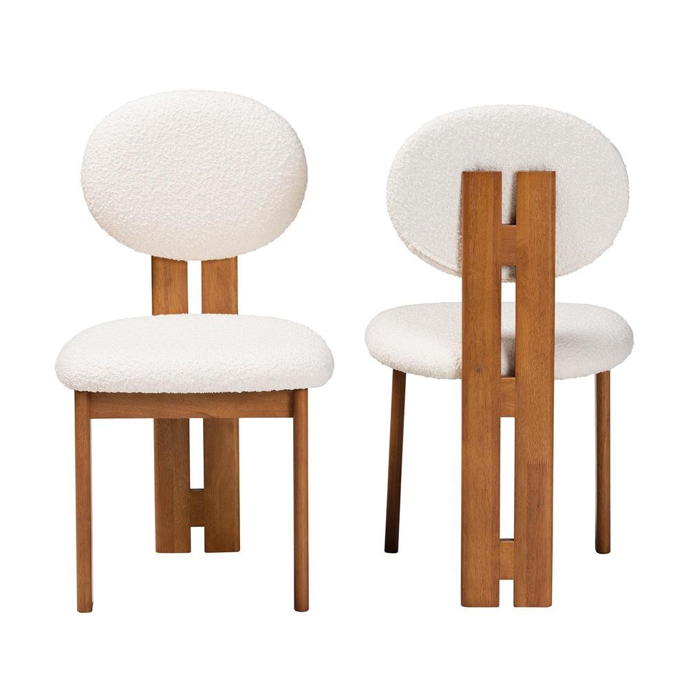 Walnut Brown Finished Wood 2-Piece Dining Chair Set. Picture 11