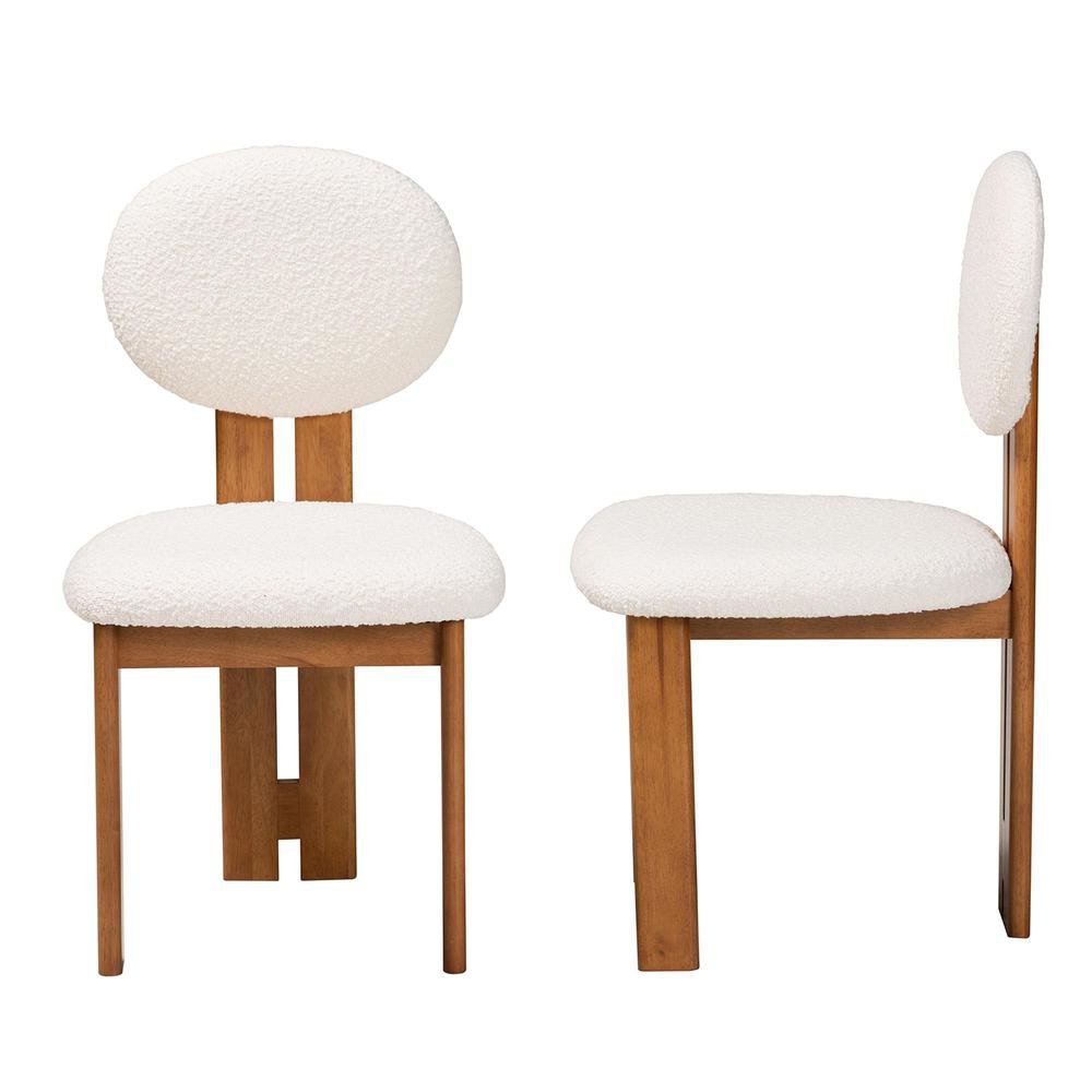 Walnut Brown Finished Wood 2-Piece Dining Chair Set. Picture 12
