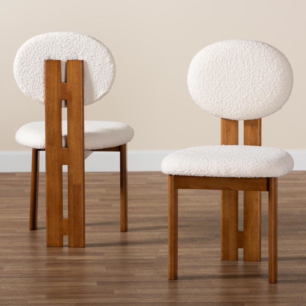 Walnut Brown Finished Wood 2-Piece Dining Chair Set. Picture 17