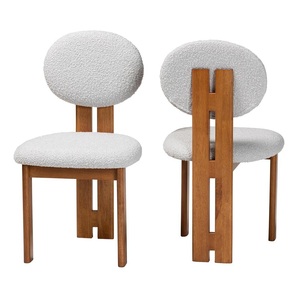 Walnut Brown Finished Wood 2-Piece Dining Chair Set. Picture 10