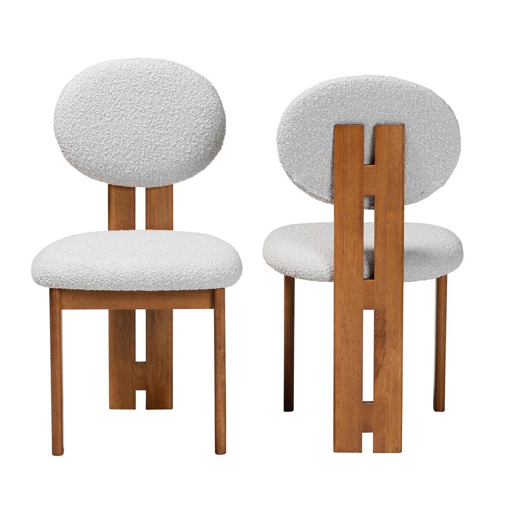 Walnut Brown Finished Wood 2-Piece Dining Chair Set. Picture 11