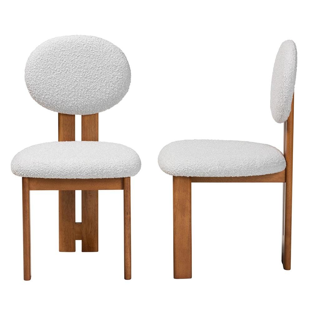 Walnut Brown Finished Wood 2-Piece Dining Chair Set. Picture 12