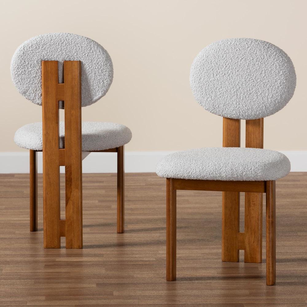 Walnut Brown Finished Wood 2-Piece Dining Chair Set. Picture 17