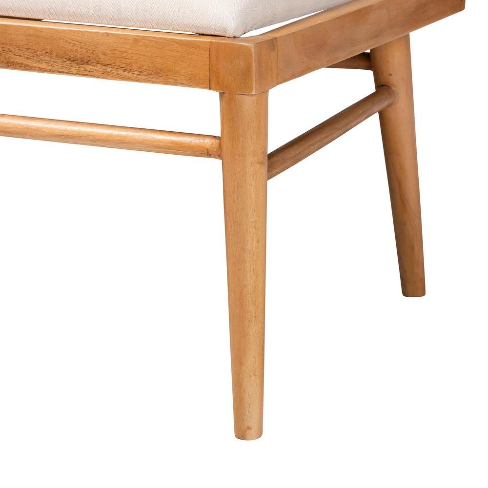 Bohemian Natural Seagrass and Acacia Wood 2-Piece Dining Nook Banquette Set. Picture 14