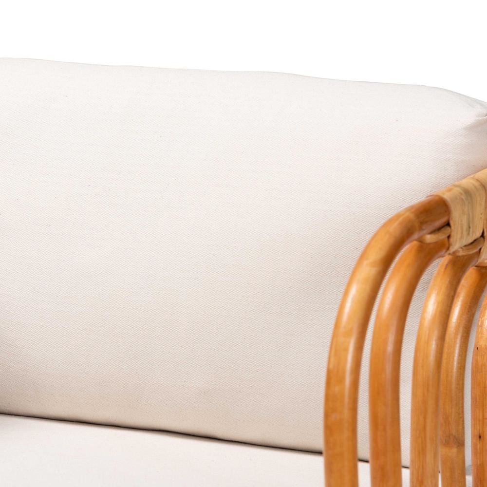 Corsa Modern Bohemian Natural Rattan Arm Chair. Picture 15