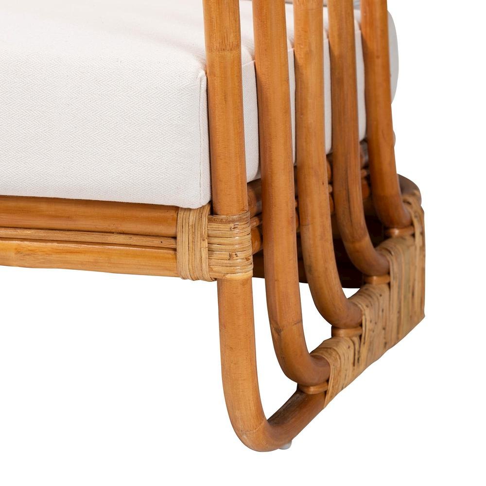 Corsa Modern Bohemian Natural Rattan Arm Chair. Picture 16