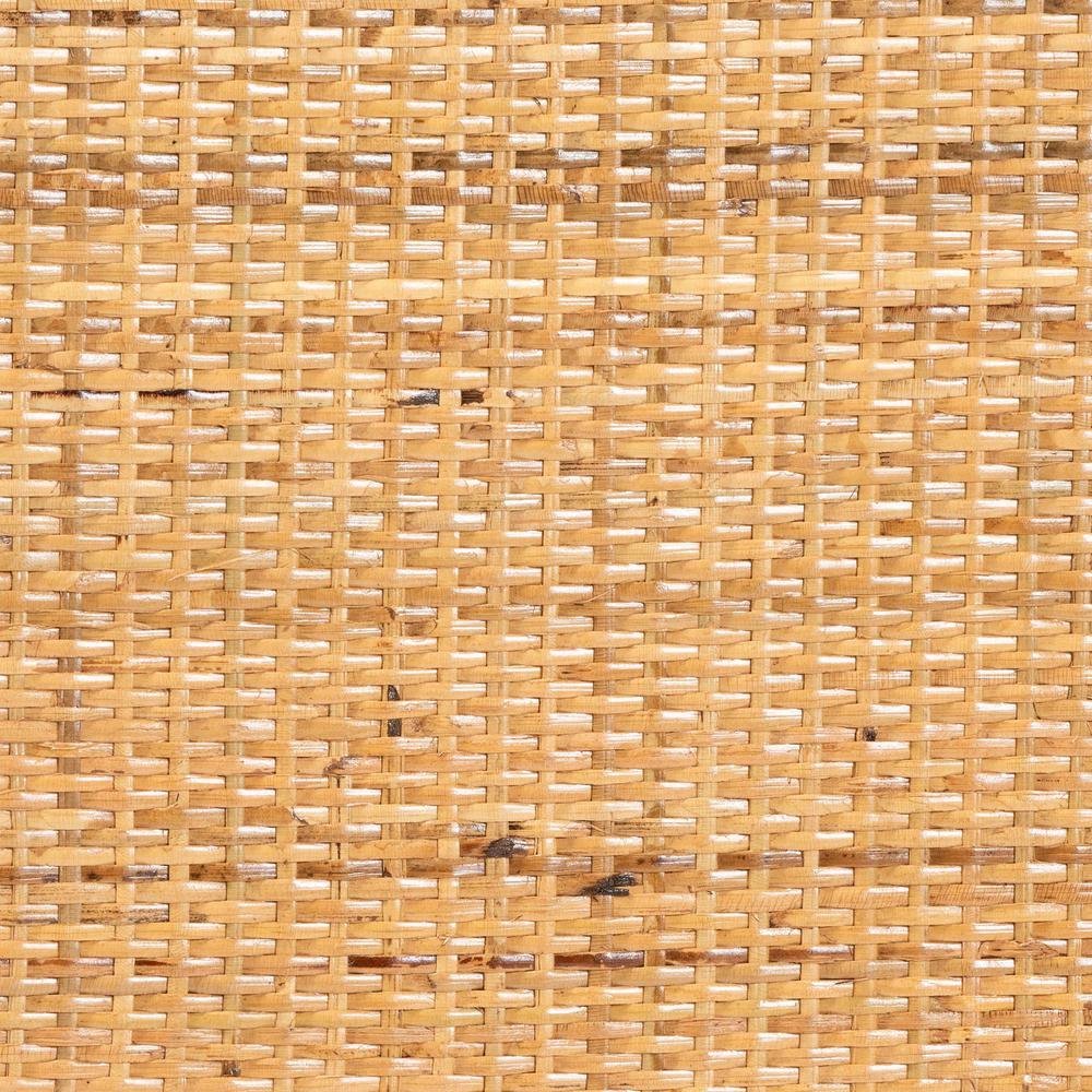 Curacao Modern Bohemian Light Honey Rattan 2-Drawer Bookcase. Picture 17