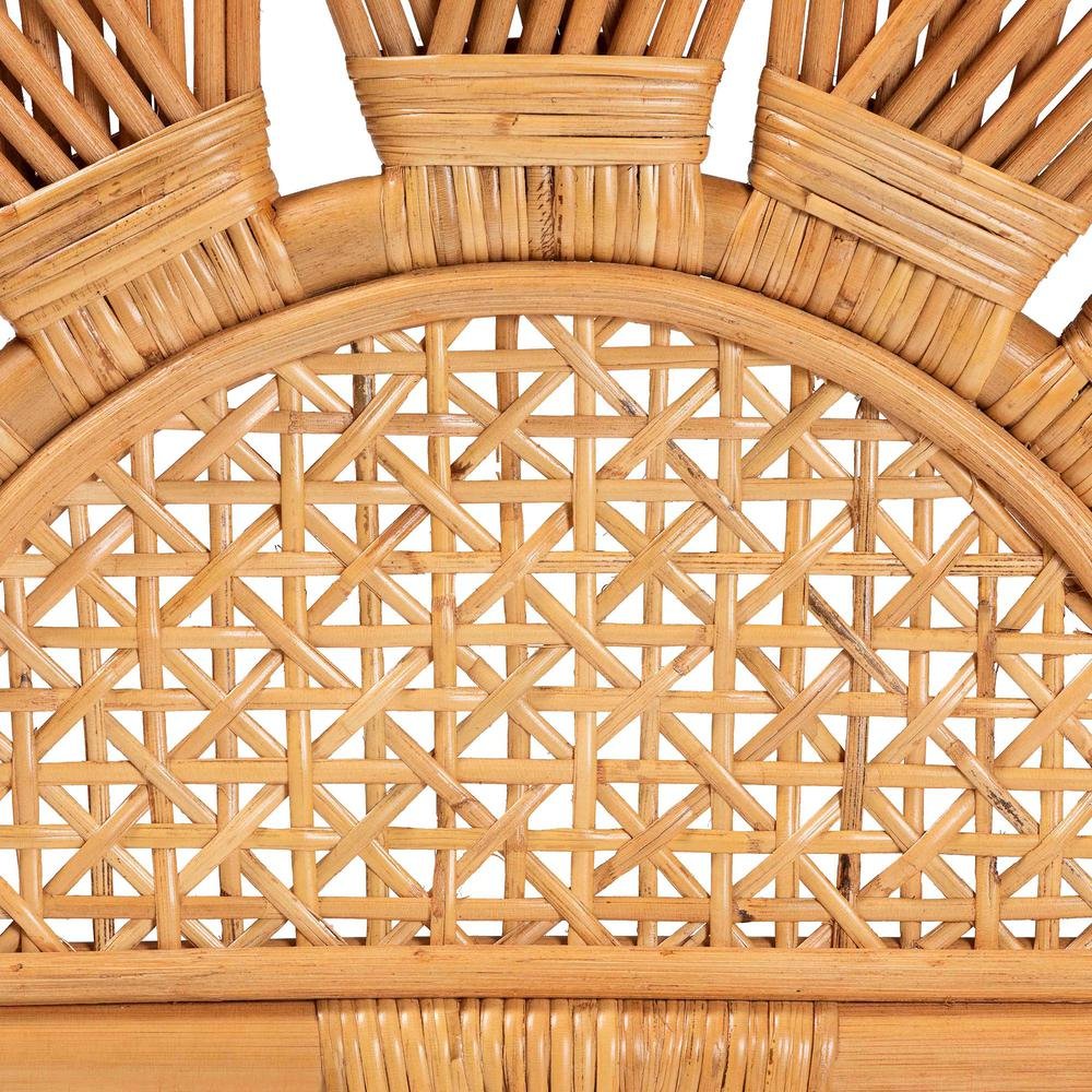 Jasmine Modern Bohemian Natural Rattan King Size Standalone Headboard. Picture 10
