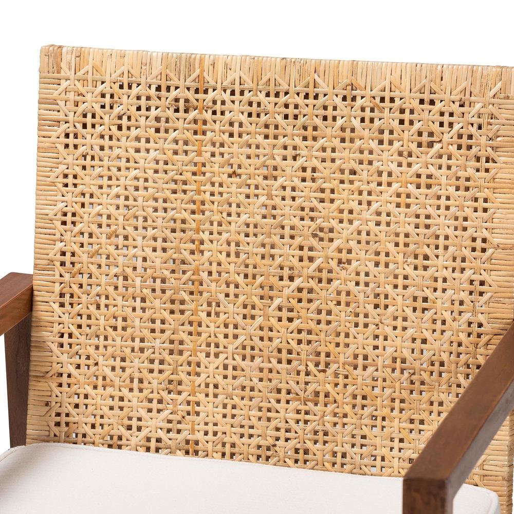 Lovina Bohemian Light Honey Rattan and Acacia Wood Arm Chair. Picture 15