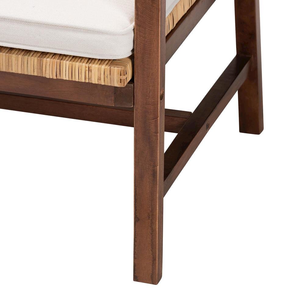 Lovina Bohemian Light Honey Rattan and Acacia Wood Arm Chair. Picture 16