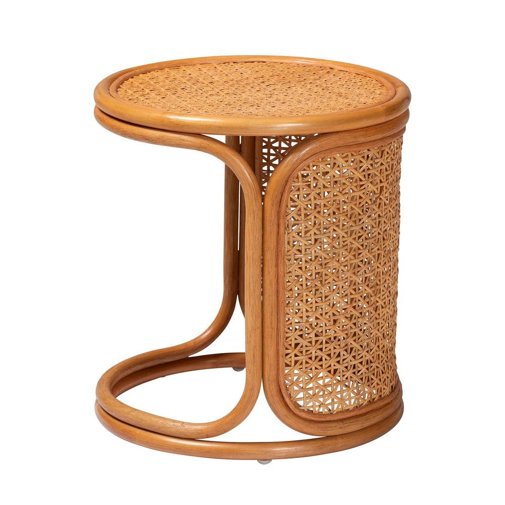 Eldon Bohemian Honey Rattan End Table. Picture 10
