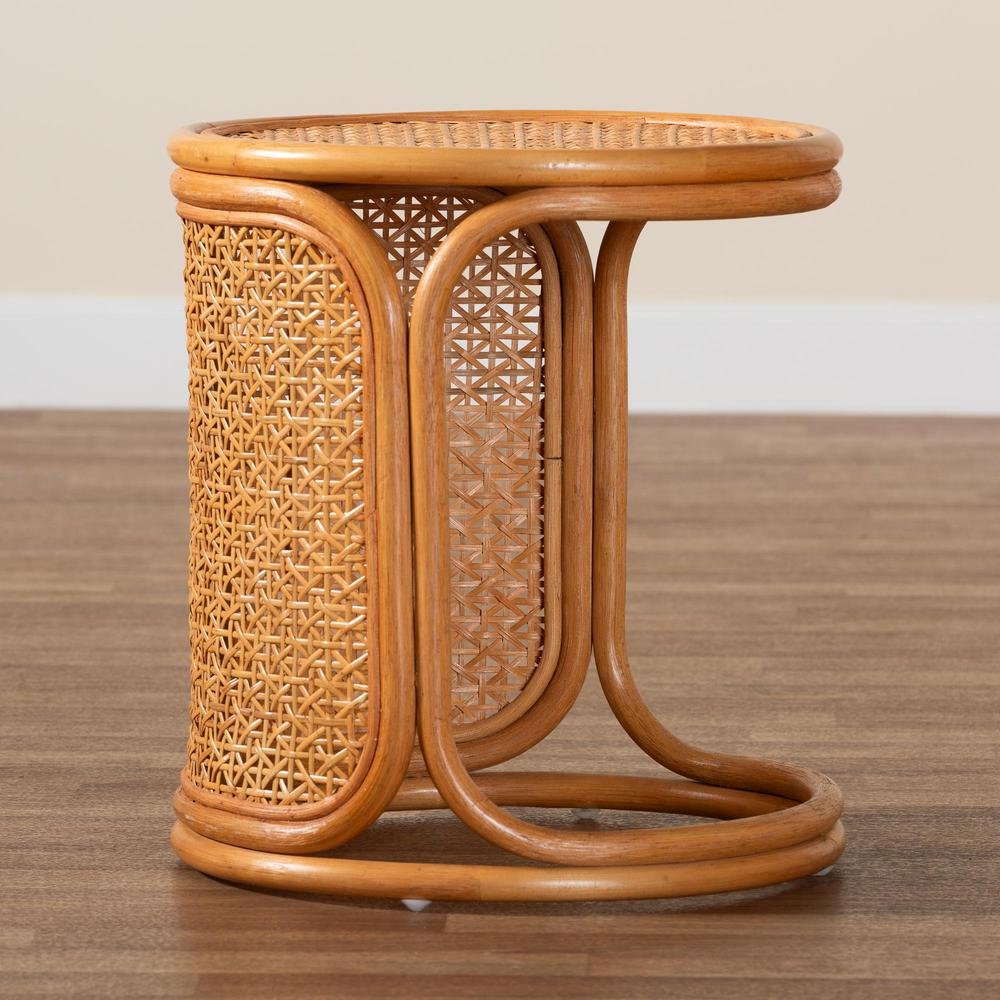 Eldon Bohemian Honey Rattan End Table. Picture 15