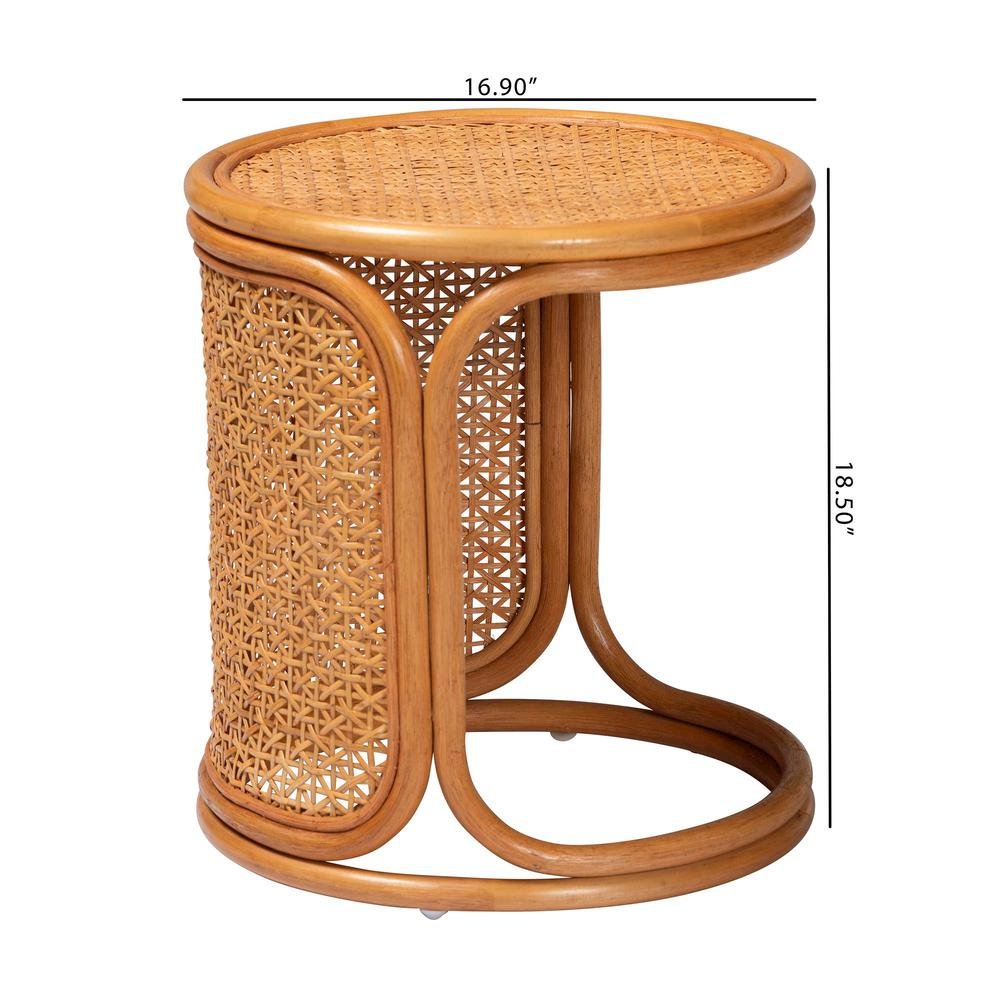 Eldon Bohemian Honey Rattan End Table. Picture 16