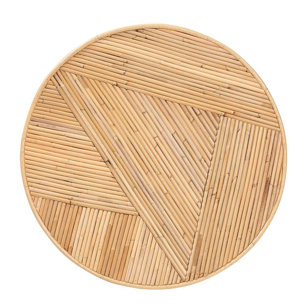 Iryna Modern Bohemian Natural Rattan End Table. Picture 12