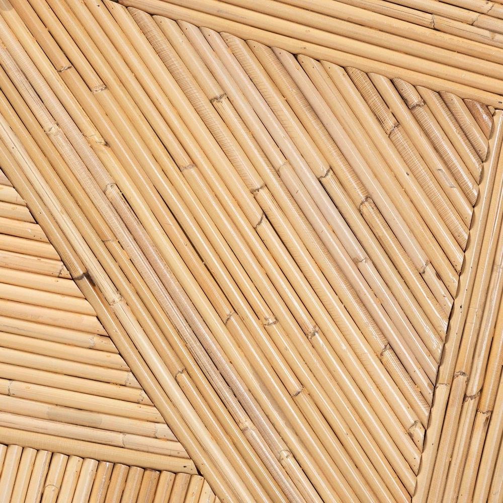 Iryna Modern Bohemian Natural Rattan End Table. Picture 13