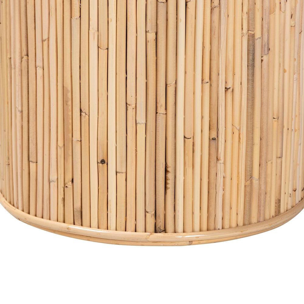Iryna Modern Bohemian Natural Rattan Console Table. Picture 14