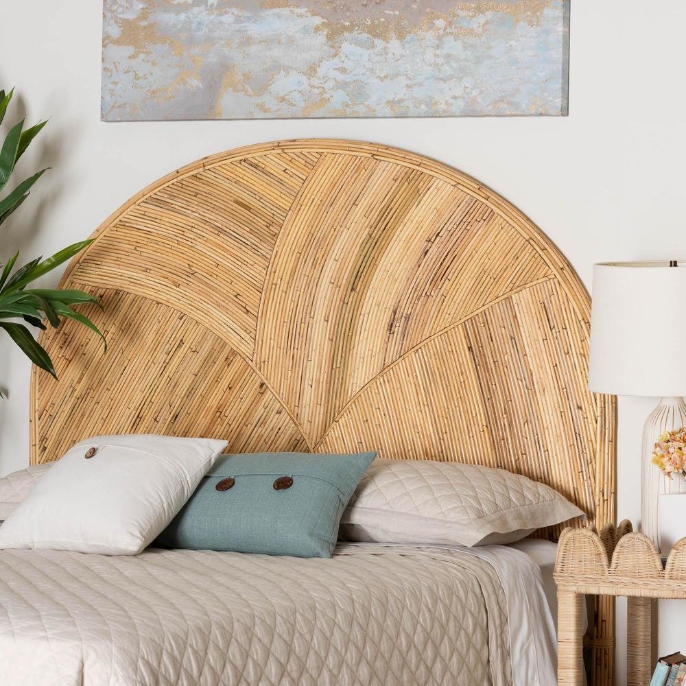 Seana Bohemian Honey Rattan King Size Standalone Headboard. Picture 15
