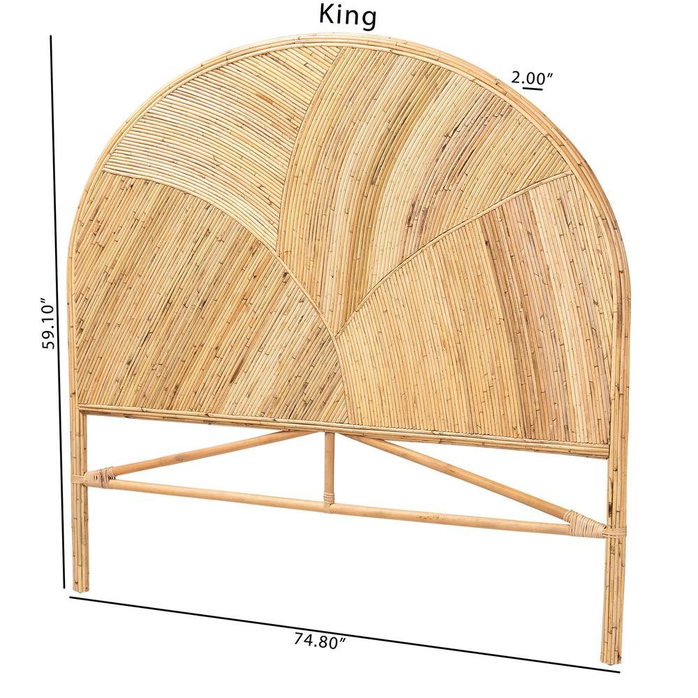 Seana Bohemian Honey Rattan King Size Standalone Headboard. Picture 18