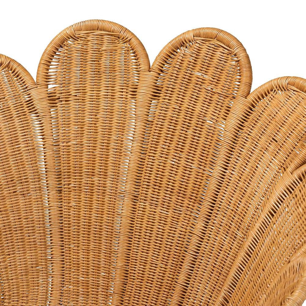Blossom Bohemian Honey Rattan Accent Flower Chair. Picture 15