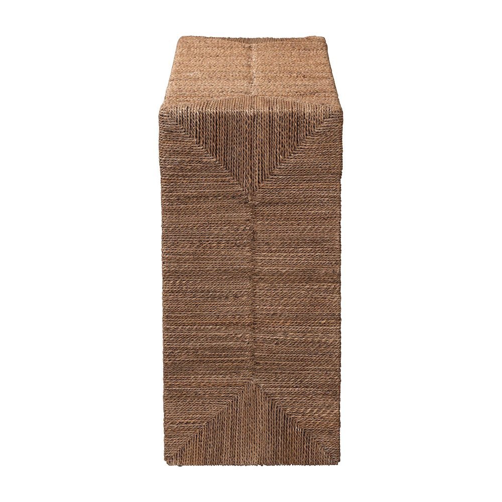 Liza Bohemian Natural Seagrass Console Table. Picture 11