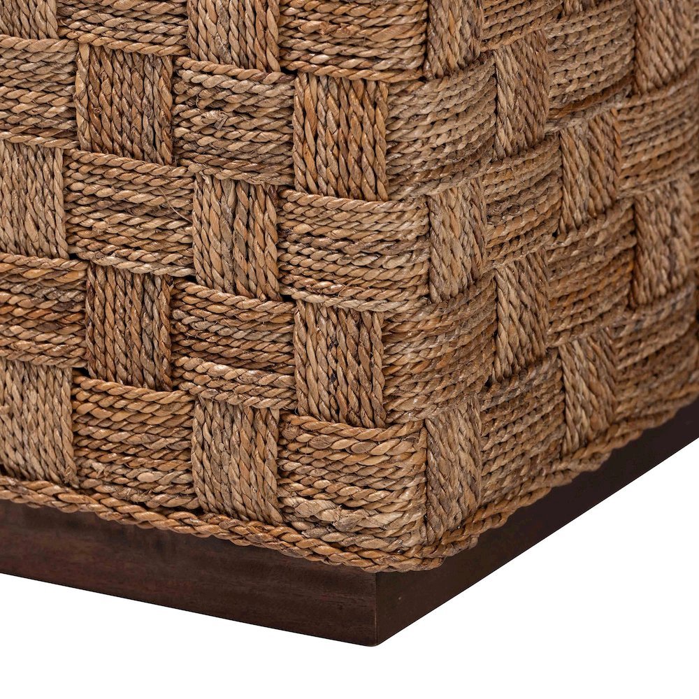 bali & pari Karina Bohemian Natural Seagrass End Table. Picture 14
