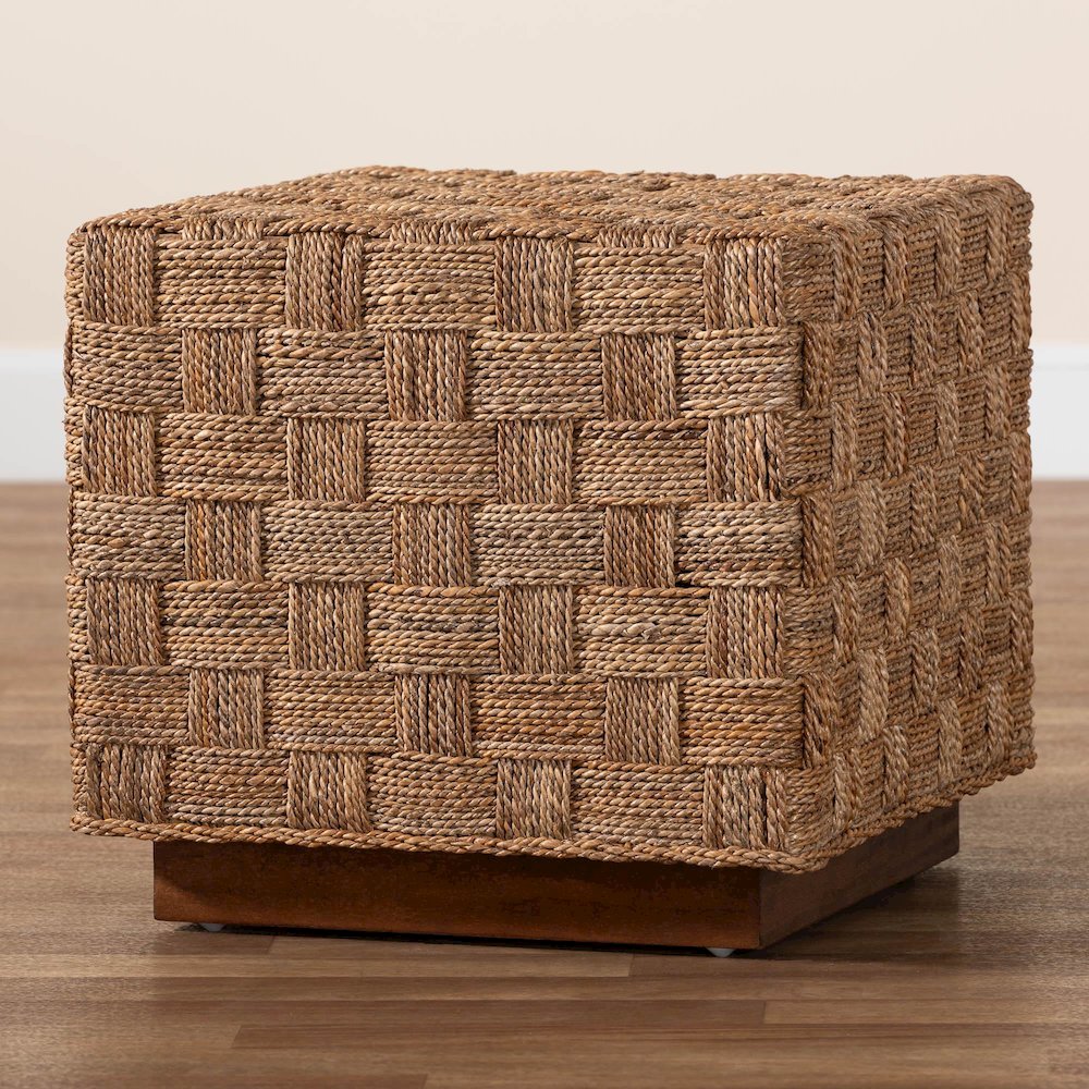 bali & pari Karina Bohemian Natural Seagrass End Table. Picture 17