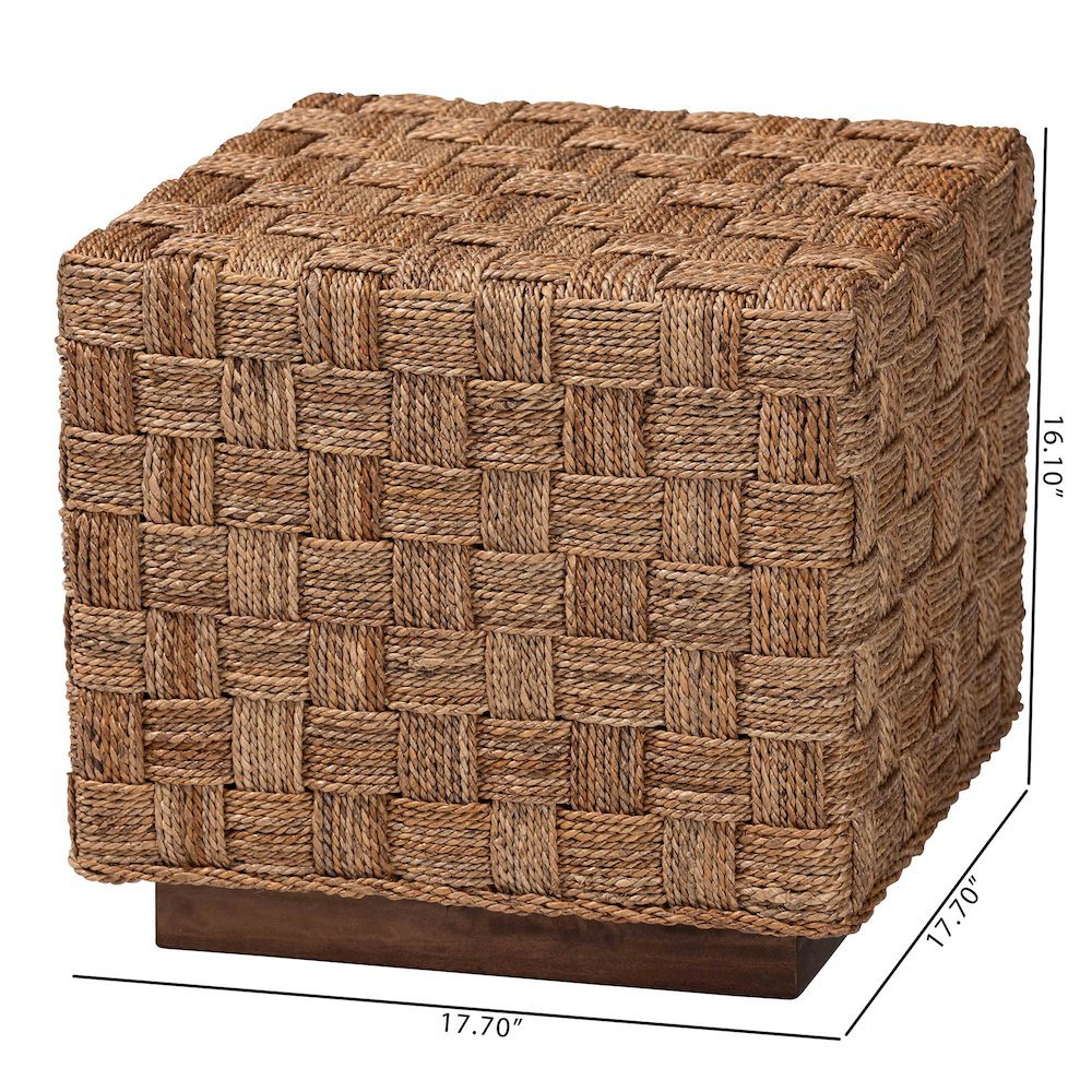 bali & pari Karina Bohemian Natural Seagrass End Table. Picture 18
