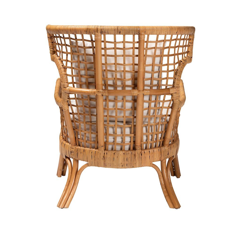 bali & pari Regina Bohemian Light Honey Rattan Arm Chair. Picture 14