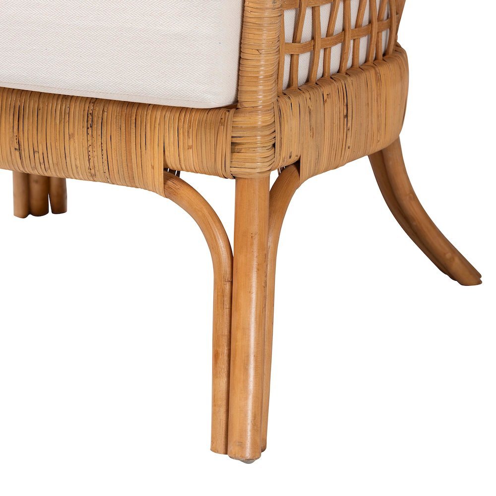 bali & pari Regina Bohemian Light Honey Rattan Arm Chair. Picture 16