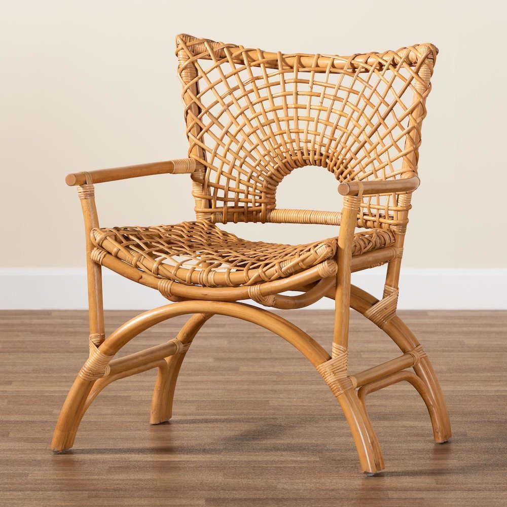Mamba Bohemian Natural Rattan Arm Chair. Picture 19
