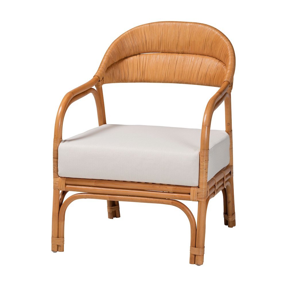 Marisa Bohemian Light Honey Rattan Arm Chair. Picture 11