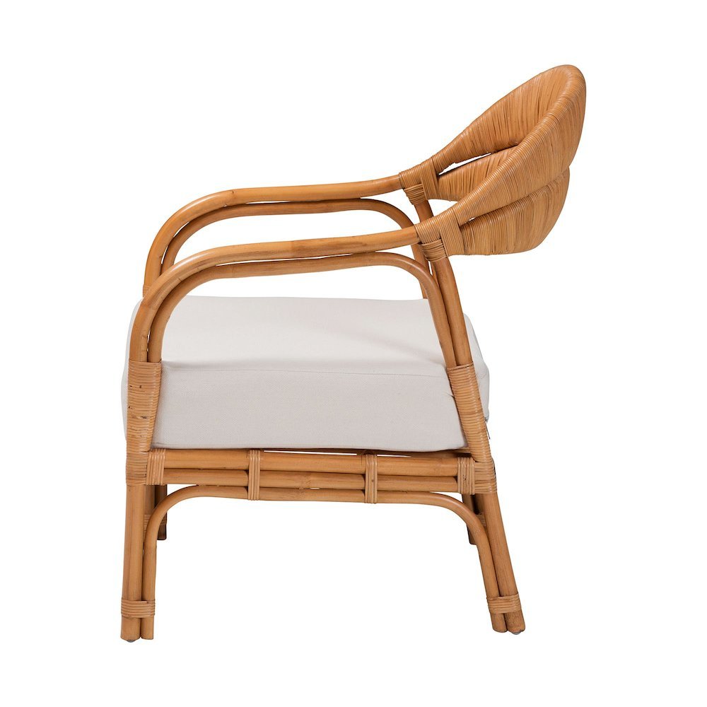 Marisa Bohemian Light Honey Rattan Arm Chair. Picture 13