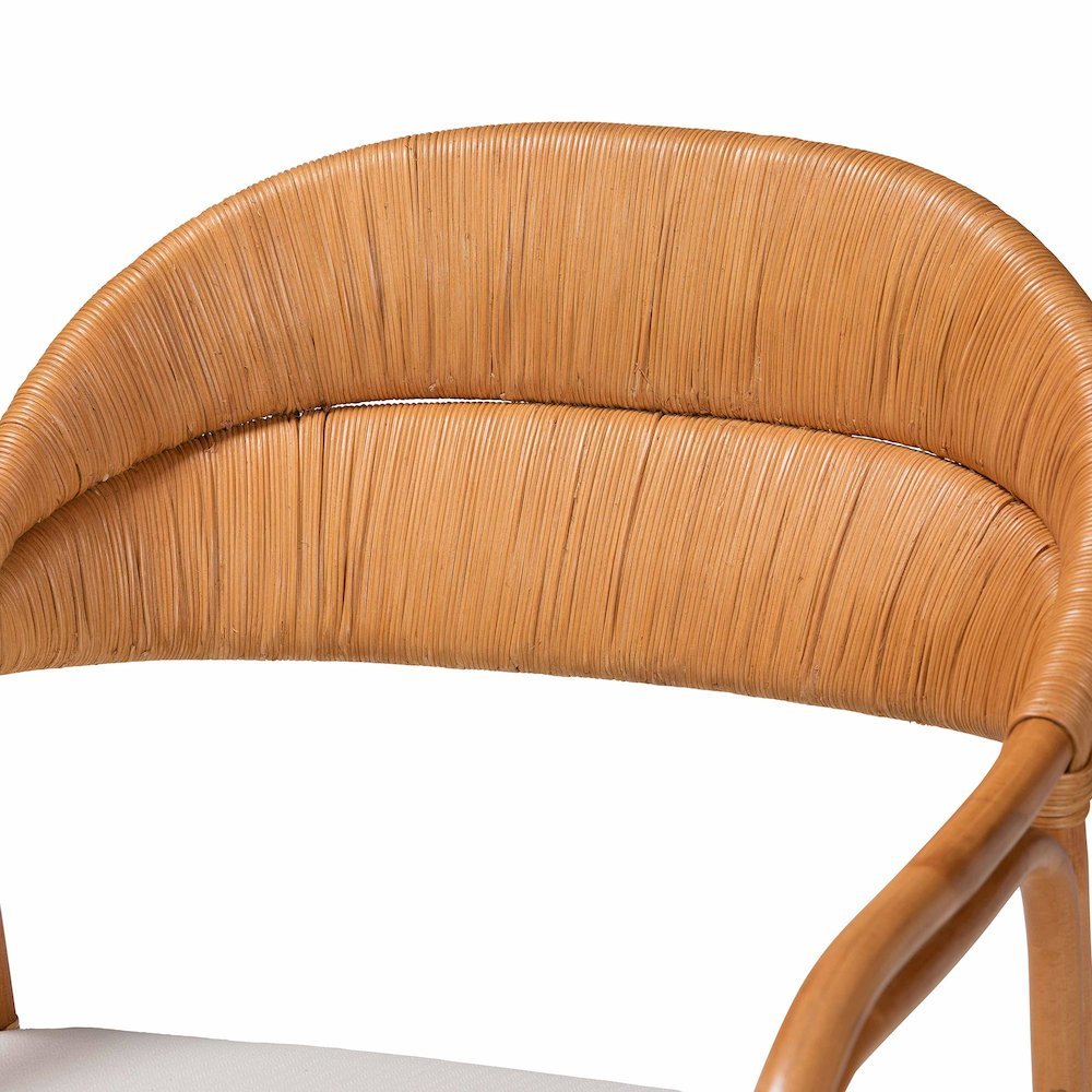 Marisa Bohemian Light Honey Rattan Arm Chair. Picture 15