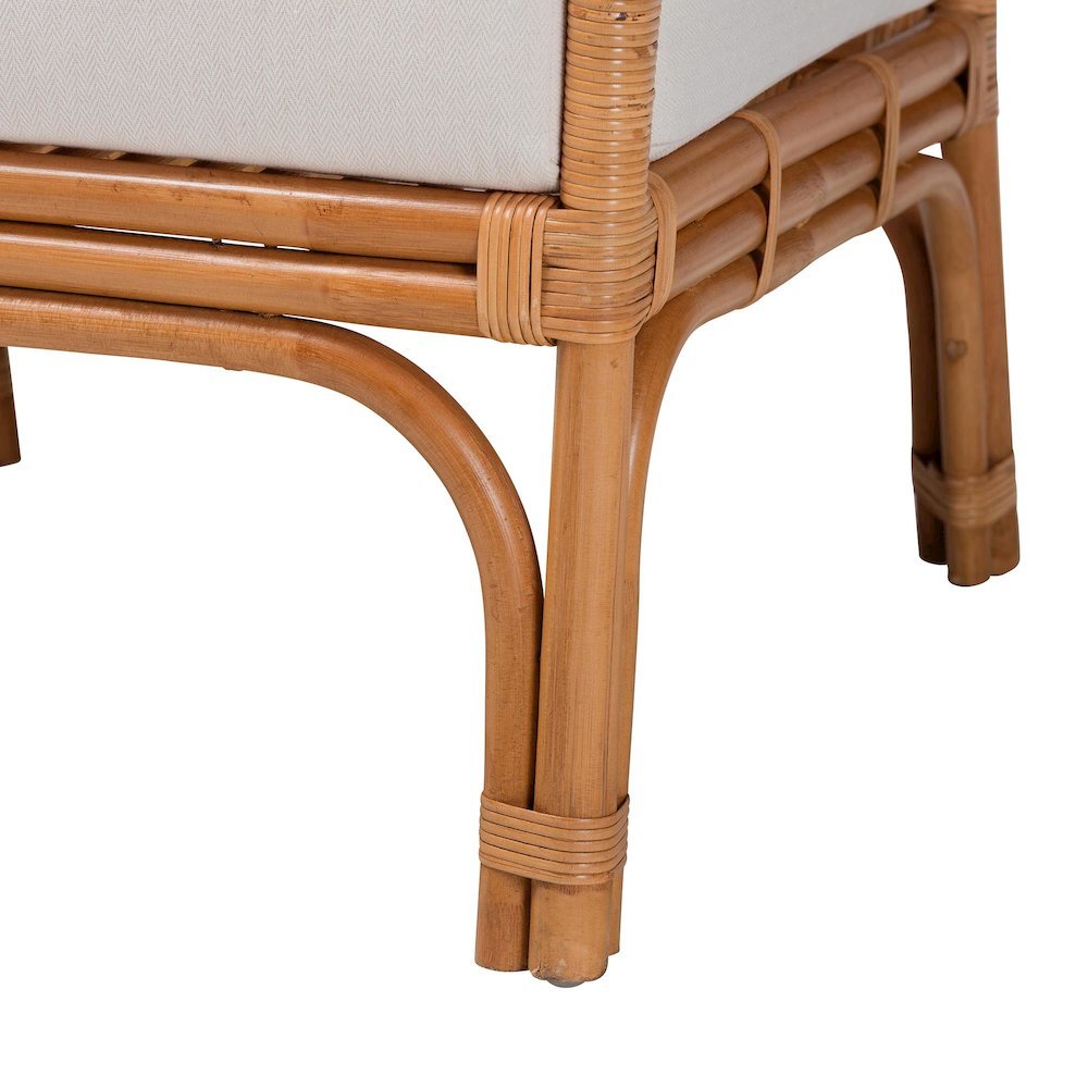 Marisa Bohemian Light Honey Rattan Arm Chair. Picture 16