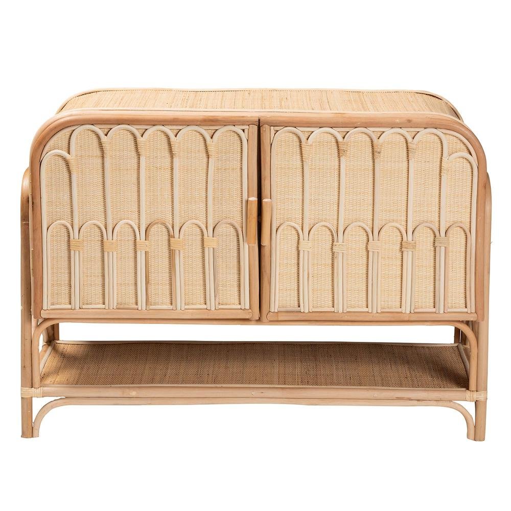 Gitano Bohemian Natural Rattan 2-Door Storage Cabinet. Picture 13