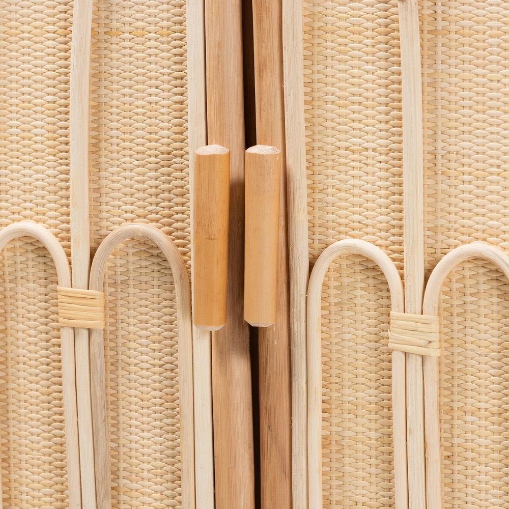 Gitano Bohemian Natural Rattan 2-Door Storage Cabinet. Picture 15