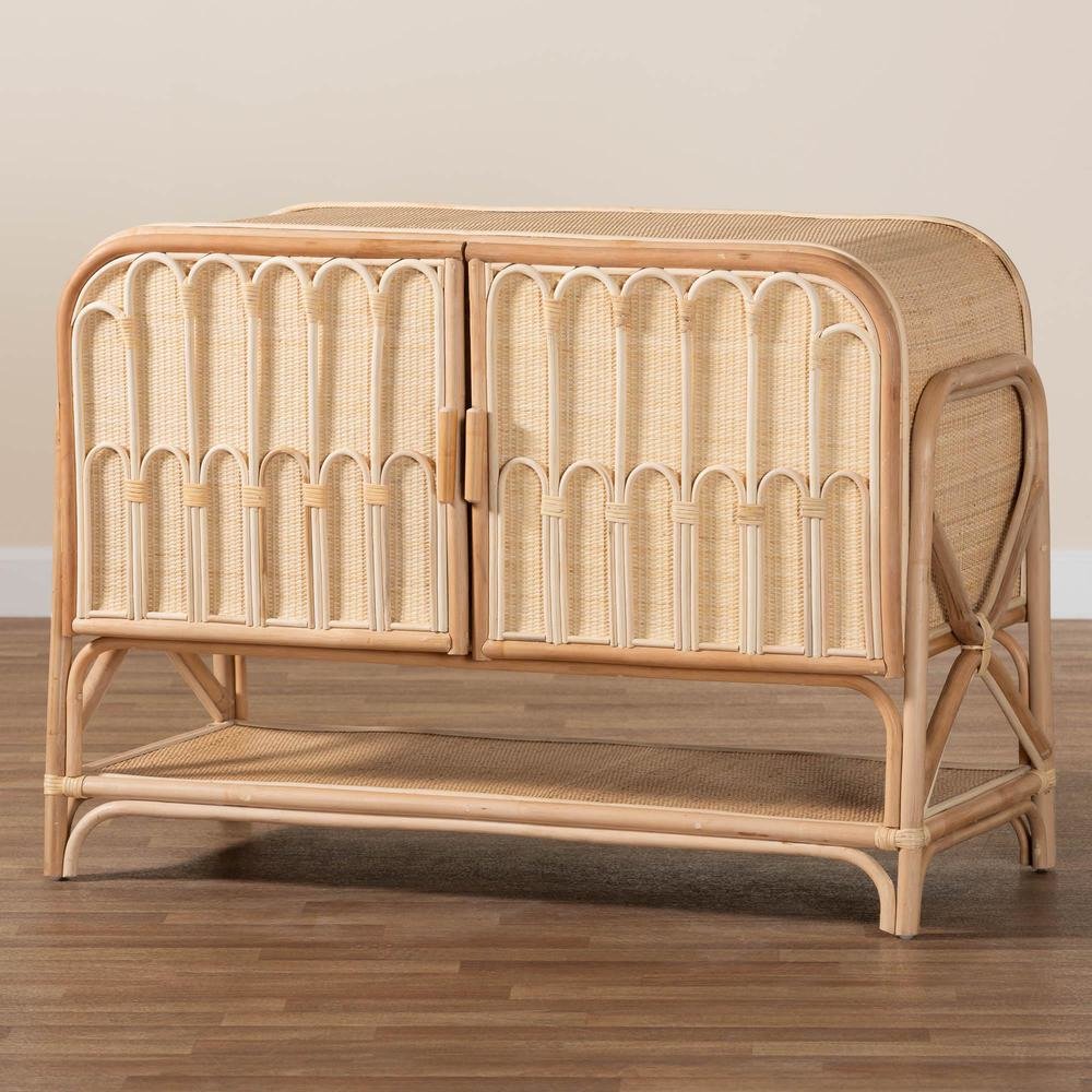 Gitano Bohemian Natural Rattan 2-Door Storage Cabinet. Picture 19