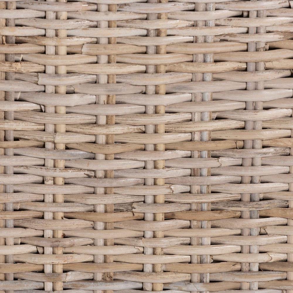Santiago Bohemian Grey Natural Kubu Rattan and Mango Wood Dining Chair. Picture 17