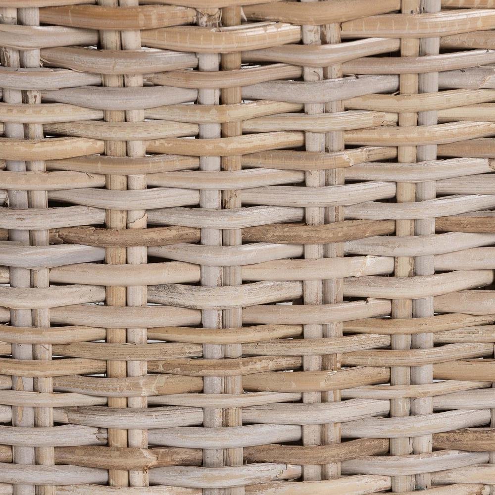 Barossa Bohemian Grey Kubu Rattan and Mahogany Wood Dining Chair. Picture 17