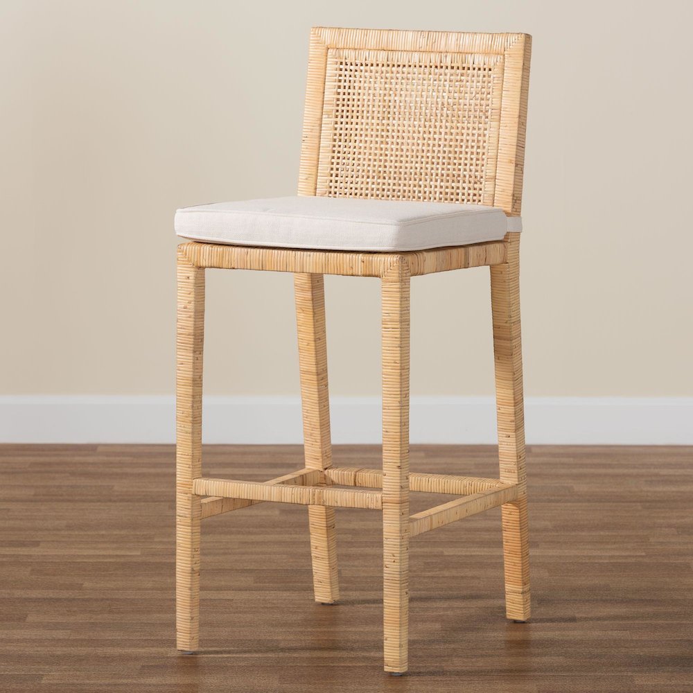 Sofia Bohemian Natural Rattan Bar Stool. Picture 19