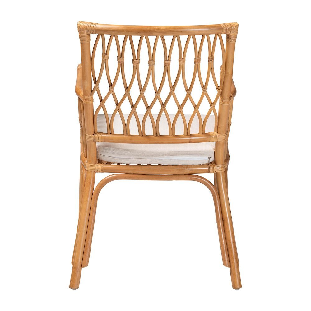 bali & pari Maisa Bohemian Light Honey Rattan Arm Chair. Picture 14