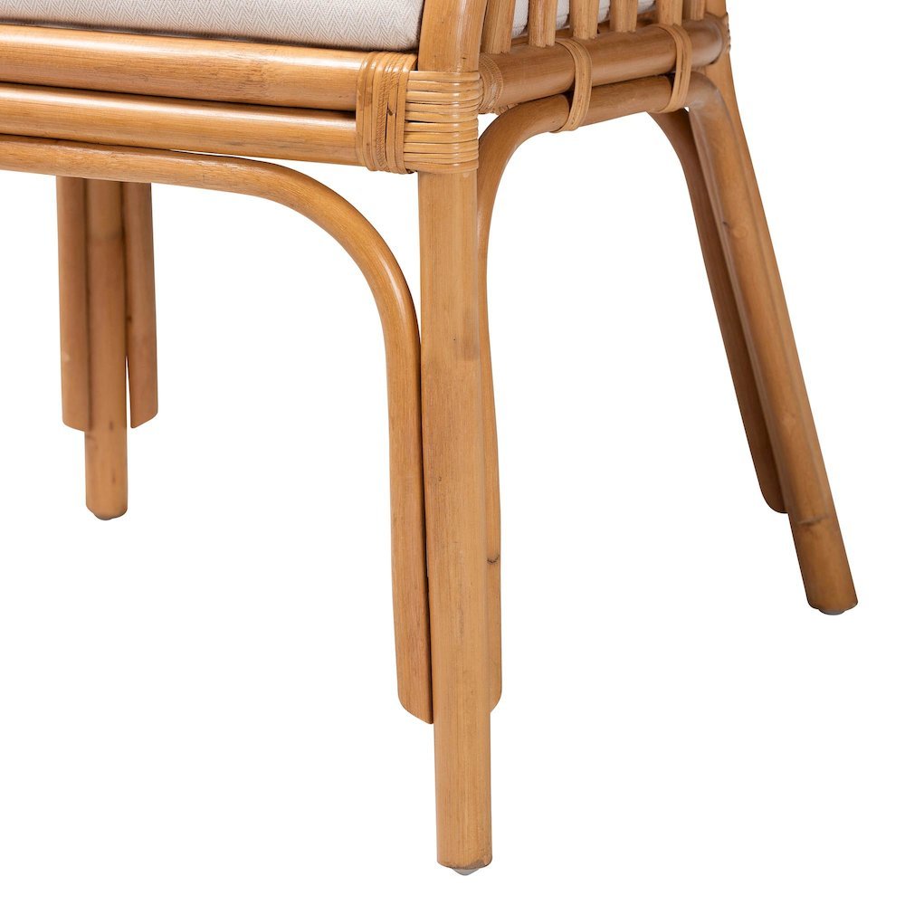 bali & pari Maisa Bohemian Light Honey Rattan Arm Chair. Picture 16