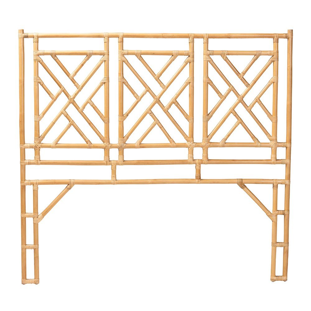 Karavo Bohemian Natural Rattan Queen Size Standalone Headboard. Picture 10