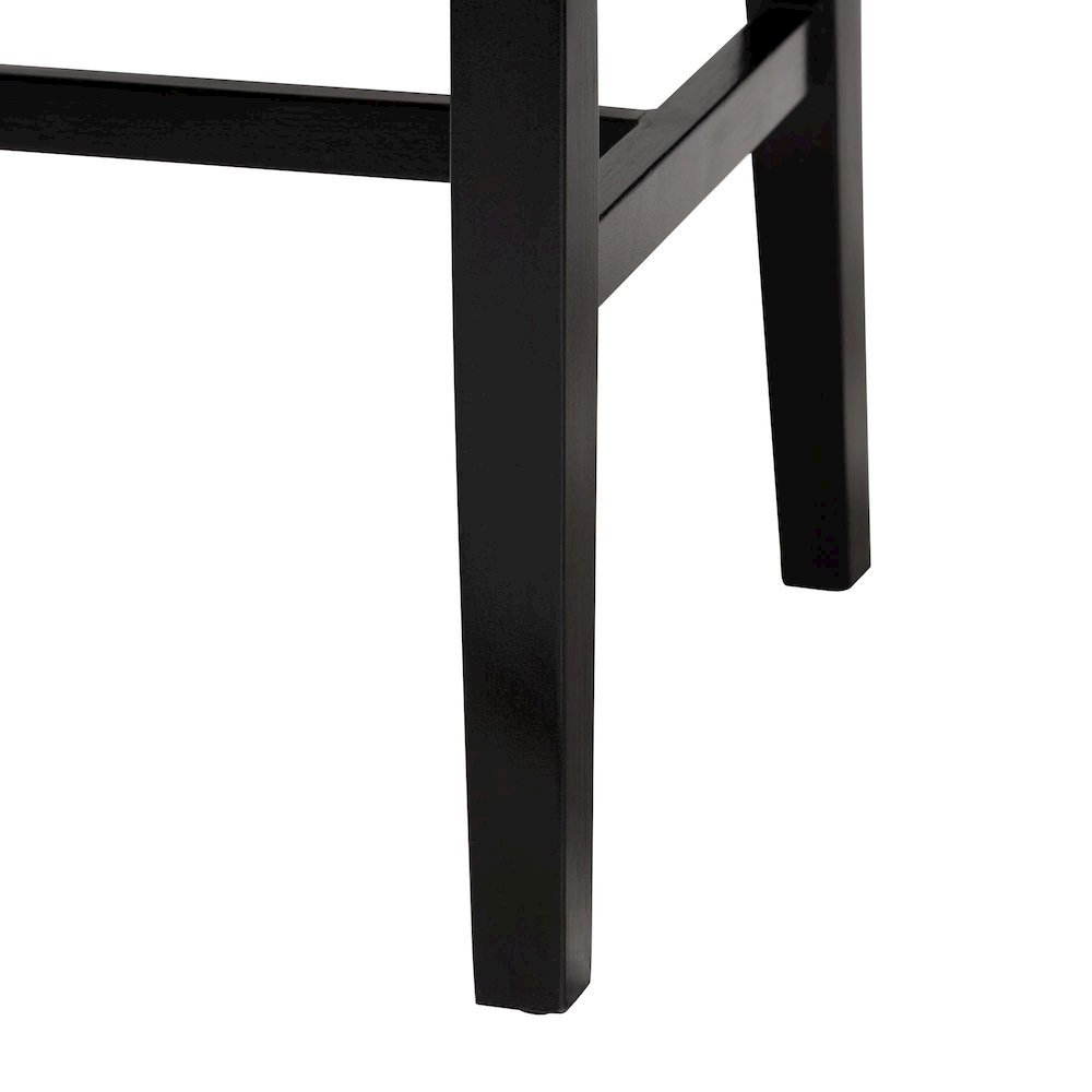 Prita Bohemian Paper Loom and Black Mahogany Wood Dining Chair. Picture 16