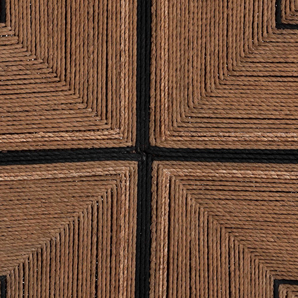 Prita Bohemian Paper Loom and Black Mahogany Wood Dining Chair. Picture 17