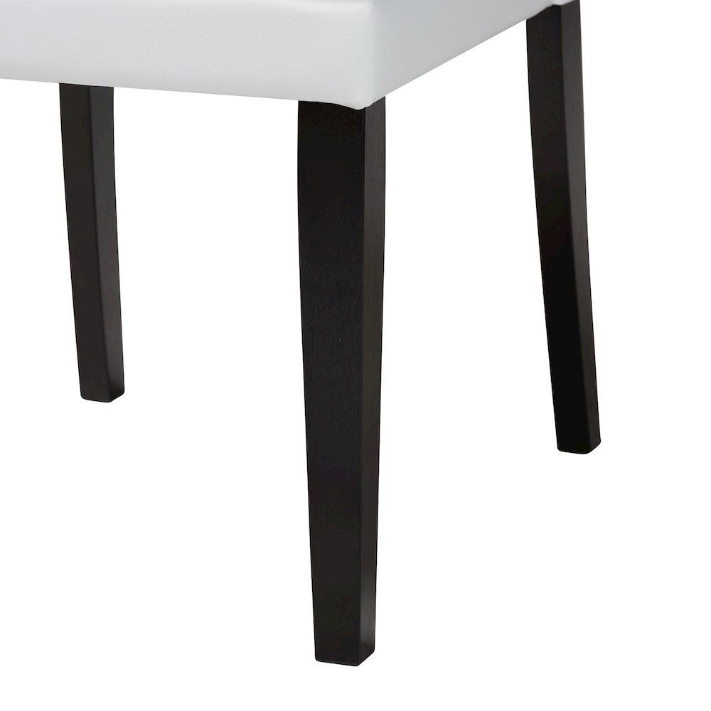 Leather Button-Tufted Nail heads Trim Dining Chair (Set of 2). Picture 14