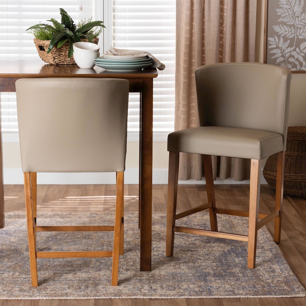 Leather Pub Stool (Set of 2). Picture 15
